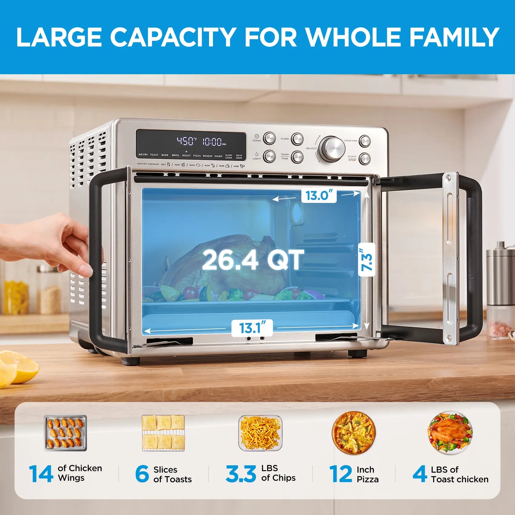 Extra Large Air Fryer Countertop Oven 2026